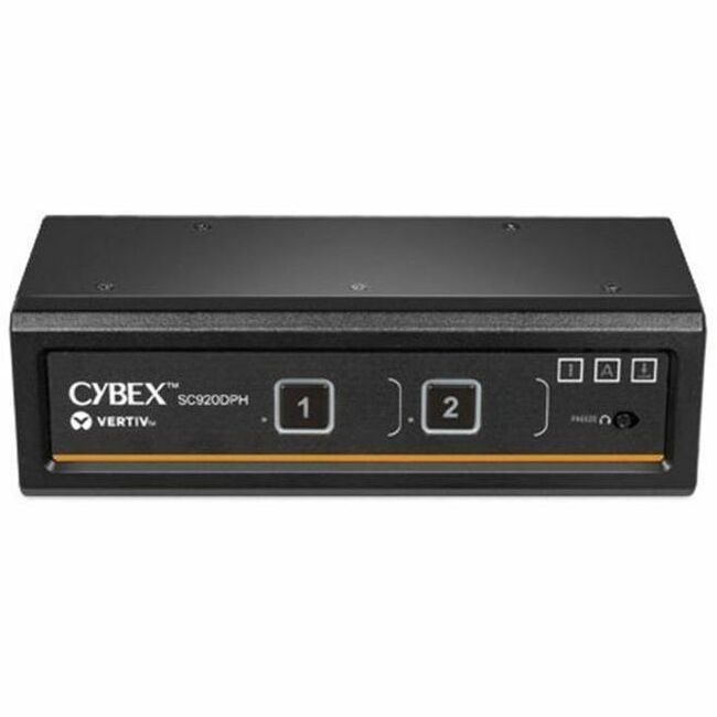 Vertiv Avocent Cybex SC900 Secure Desktop KVM Switch, Dual Head Monitor, 2 Port, Common Access Card, NIAP Version 4.0, TAA Compliant (SC920DPH-400) — SC920DPH-400