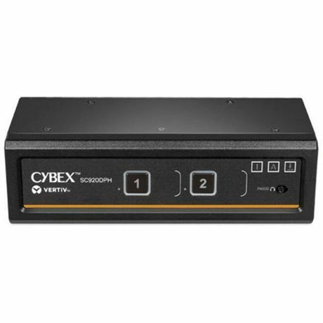 Vertiv Avocent Cybex SC900 Secure Desktop KVM Switch, Dual Head Monitor, 2 Port, Common Access Card, NIAP Version 4.0, TAA Compliant (SC920DPH-400) — SC920DPH-400