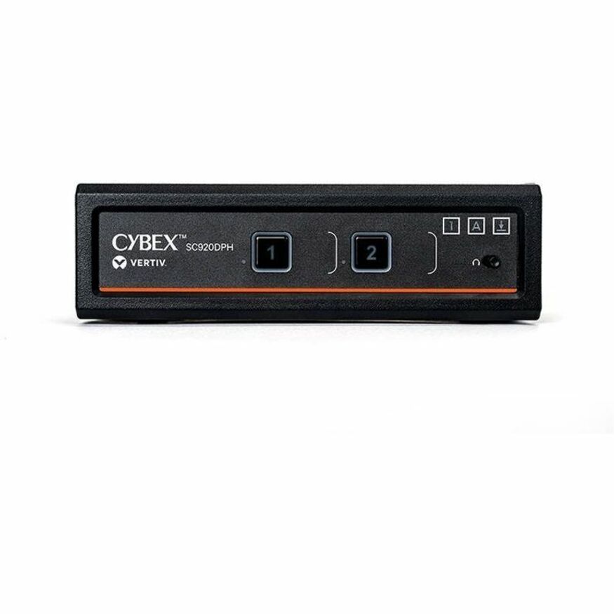 Vertiv Avocent Cybex SC900 Secure Desktop KVM Switch, Dual Head Monitor, 2 Port, Common Access Card, NIAP Version 4.0, TAA Compliant (SC920DPH-400) — SC920DPH-400