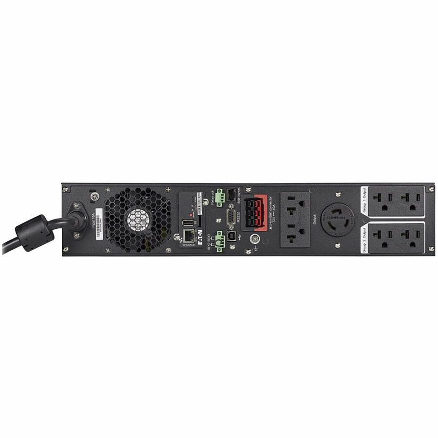 Eaton 9PX 2000VA 1800W 120V Online Double-Conversion UPS - 5-20P, 6x 5-20R, 1 L5-20R, Lithium-ion Battery, Cybersecure Network Card, 2U Rack/Tower — 9PX2000RTN-L