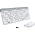 Logitech MK470 Slim Wireless Keyboard and Mouse Combo - Modern Compact Layout, Ultra Quiet - Off White — 920-009443