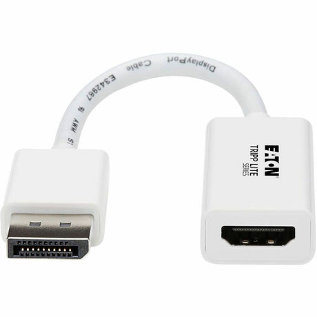 Eaton Tripp Lite Series DisplayPort to HDMI Active Adapter (M/F) - 4K 60Hz, HDR, DP 1.2, HDCP 2.2, White, 6 in. — P136-06N-HDR-W