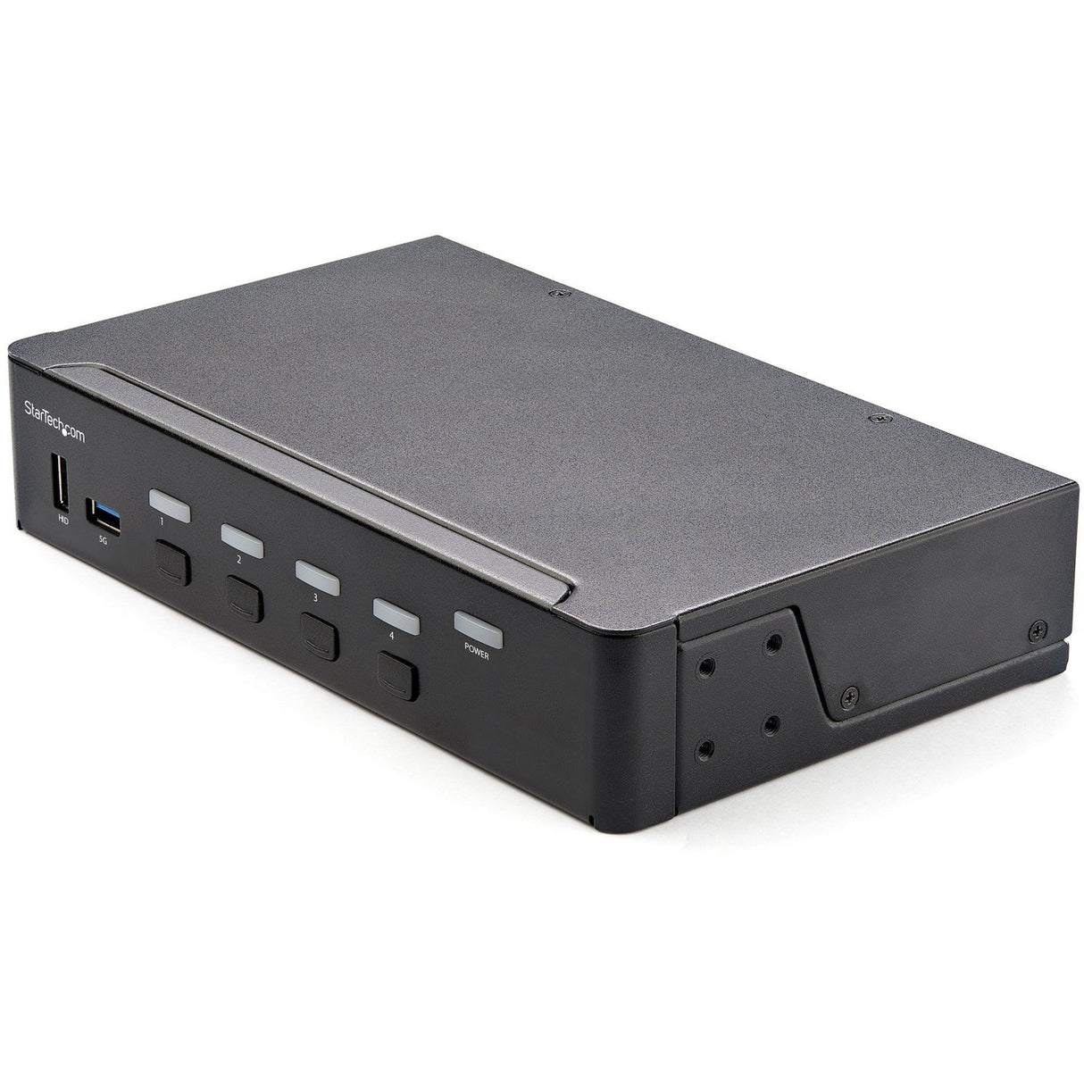 StarTech.com 4 Port HDMI KVM Switch 4K 60Hz UHD HDR, HDMI 2.0 Single Monitor, 2 Port USB 3.0 Hub, 4x USB HID, Audio, Hotkey Switching, TAA — SV431HU34K6