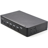 StarTech.com 4 Port HDMI KVM Switch 4K 60Hz UHD HDR, HDMI 2.0 Single Monitor, 2 Port USB 3.0 Hub, 4x USB HID, Audio, Hotkey Switching, TAA — SV431HU34K6
