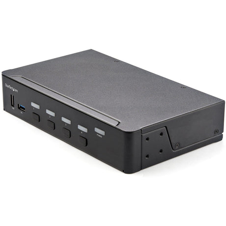 StarTech.com 4 Port HDMI KVM Switch 4K 60Hz UHD HDR, HDMI 2.0 Single Monitor, 2 Port USB 3.0 Hub, 4x USB HID, Audio, Hotkey Switching, TAA — SV431HU34K6
