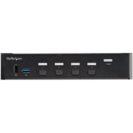StarTech.com 4 Port HDMI KVM Switch 4K 60Hz UHD HDR, HDMI 2.0 Single Monitor, 2 Port USB 3.0 Hub, 4x USB HID, Audio, Hotkey Switching, TAA — SV431HU34K6