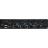 StarTech.com 4 Port HDMI KVM Switch 4K 60Hz UHD HDR, HDMI 2.0 Single Monitor, 2 Port USB 3.0 Hub, 4x USB HID, Audio, Hotkey Switching, TAA — SV431HU34K6