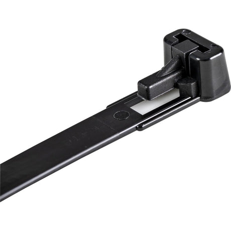 StarTech.com 10"(25cm) Reusable Cable Ties, 2-1/2"(65mm) Dia. 50lb(22Kg) Tensile Strength, Nylon, In/Outdoor, UL Listed, 100 Pack, Black — CBMZTRB10BK