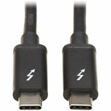 Eaton Tripp Lite Series Thunderbolt 3 Passive Cable (M/M) - 20 Gbps, 5A 100W Power Delivery, 4K/60 Hz, 2M (6.56 ft.), Black — MTB3-02M-5A-B