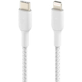 Belkin BoostCharge Braided USB-C to Lightning Cable (1 meter / 3.3 foot, White) — CAA004bt1MWH
