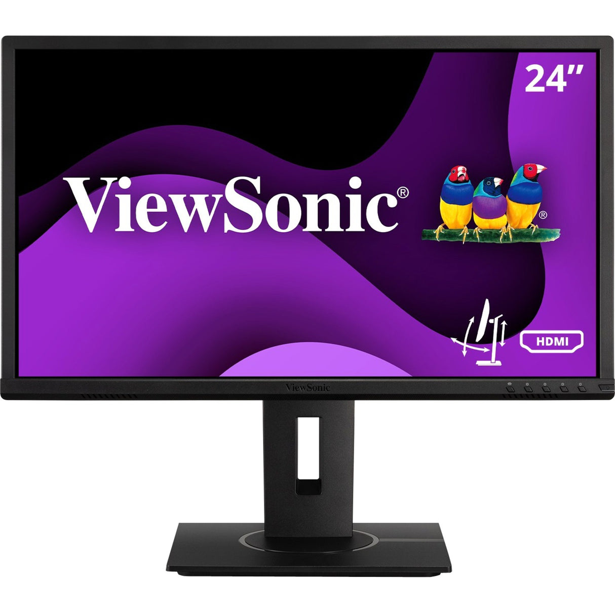 ViewSonic VG2440 24 Inch IPS 1080p Ergonomic Monitor with HDMI, DisplayPort, VGA, USB Inputs for Home and Office — VG2440