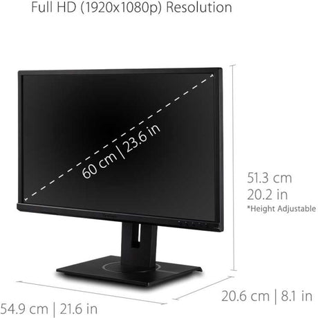 ViewSonic VG2440 24 Inch IPS 1080p Ergonomic Monitor with HDMI, DisplayPort, VGA, USB Inputs for Home and Office — VG2440