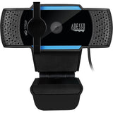 Adesso CyberTrack H5 1080P Webcam - 2.1 Megapixel - 30 fps - USB 2.0 - Auto Focus - Built-In MIC - Tripod Mount - Privacy Shutter Cover — Cybertrack H5