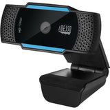Adesso CyberTrack H5 1080P Webcam - 2.1 Megapixel - 30 fps - USB 2.0 - Auto Focus - Built-In MIC - Tripod Mount - Privacy Shutter Cover — Cybertrack H5