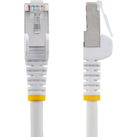 StarTech.com 15ft CAT6a Ethernet Cable, White Low Smoke Zero Halogen (LSZH) 10 GbE 100W PoE S/FTP Snagless RJ-45 Network Patch Cord — NLWH-15F-CAT6A-PATCH