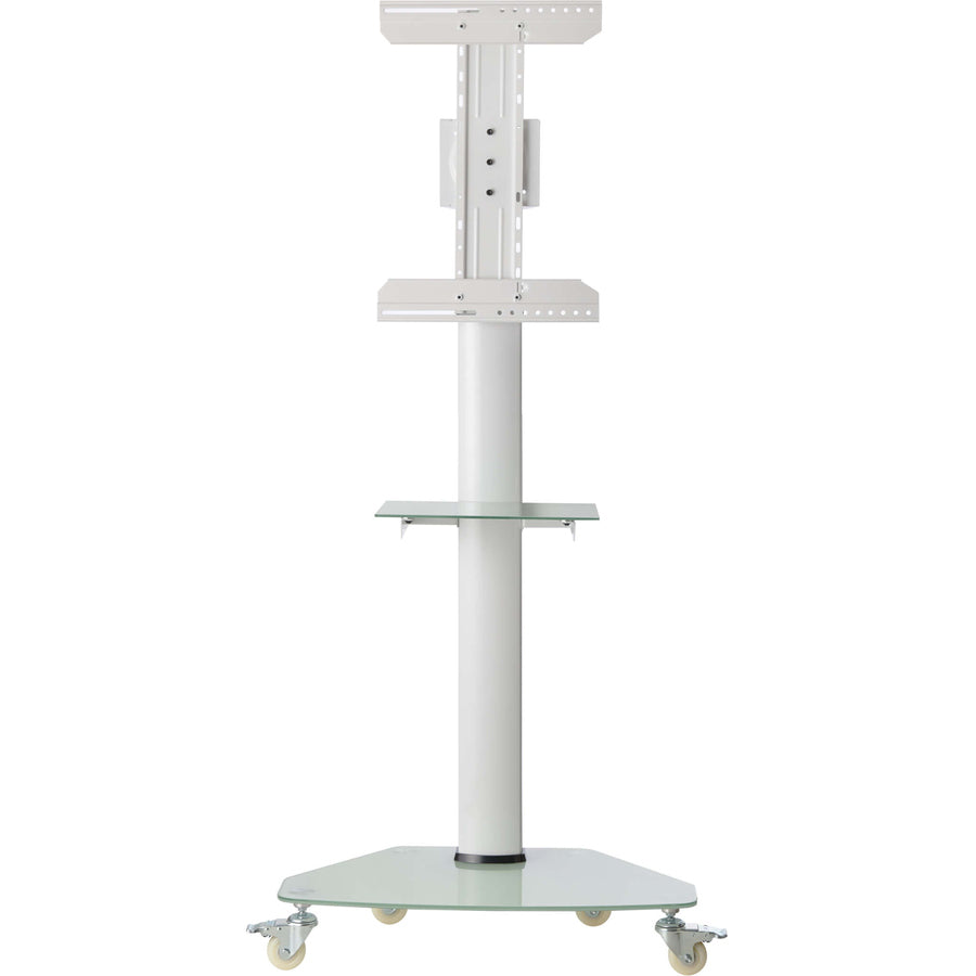 Eaton Tripp Lite Series Premier Rolling TV Cart for 37" to 70" Displays, Frosted Glass Base and Shelf, Locking Casters, White — DMCS3770SG75W