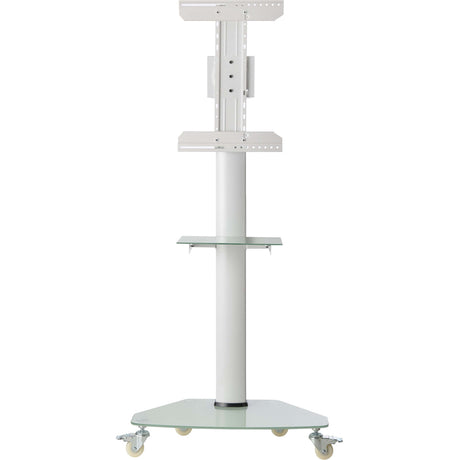 Eaton Tripp Lite Series Premier Rolling TV Cart for 37" to 70" Displays, Frosted Glass Base and Shelf, Locking Casters, White — DMCS3770SG75W