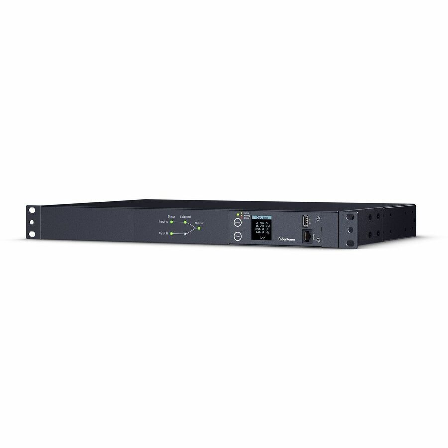 CyberPower PDU24001 Single Phase 100 - 120 VAC 15A Metered ATS PDU — PDU24001