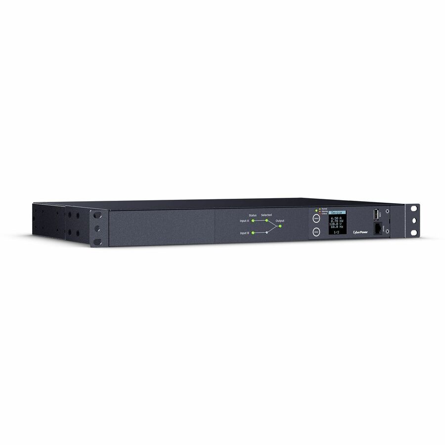 CyberPower PDU24001 Single Phase 100 - 120 VAC 15A Metered ATS PDU — PDU24001