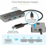 StarTech.com 3-Port MST Hub, DisplayPort to Triple 4K 60Hz HDMI, DP 1.4 Multi-Monitor Adapter, Windows Only — MST14DP123HD