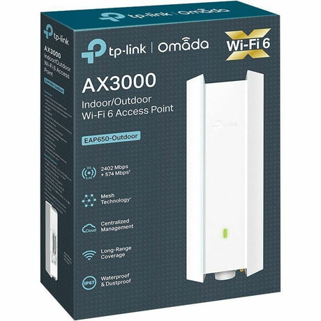TP-Link EAP650-Outdoor - AX3000 Indoor/Outdoor Dual-Band Wi-Fi 6 Access Point — EAP650-Outdoor