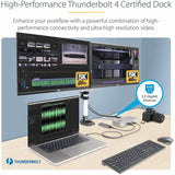 StarTech.com Thunderbolt 4 Multi-Display Docking Station, Quad/Triple/Dual Monitor Dock, 2x HDMI/2x DP, 7x USB Hub, 2.5Gb Ethernet, 98W PD — 132N-TB4USB4DOCK