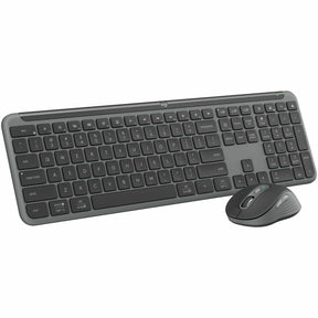 Logitech MK955 Signature Slim Wireless Keyboard and Mouse Combo, For Larger Hands, Quiet Typing and Clicking, Graphite — 920-012425