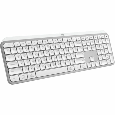 Logitech MX Keys S Wireless Keyboard, Low Profile, Fluid Precise Quiet Typing, USB C Rechargeable, Pale Gray — 920-011559