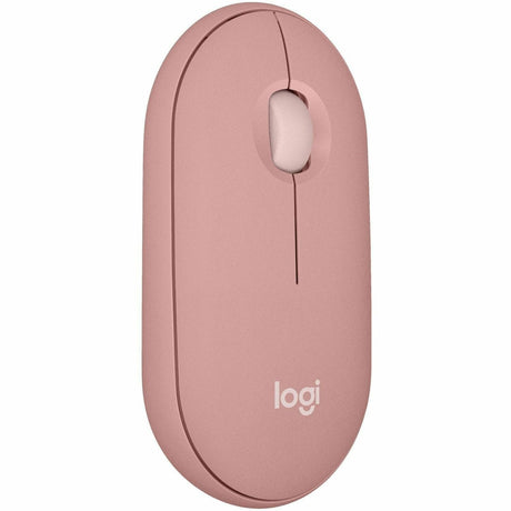 Logitech Pebble Mouse 2 M350s Slim Bluetooth Wireless Mouse, Portable, Customizable Button, Quiet Clicks, Tonal Rose — 910-007023