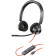 Poly Blackwire 3320 Stereo USB-C Headset +USB-C/A Adapter — 8X219AA