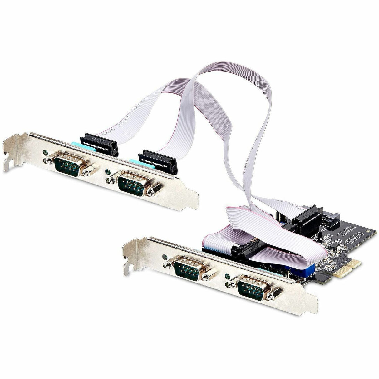 StarTech.com 4-Port Serial PCIe Card, Quad-Port RS232/RS422/RS485 Card, 16C1050 UART, ESD Protection, Windows/Linux, TAA-Compliant — PS74ADF-SERIAL-CARD