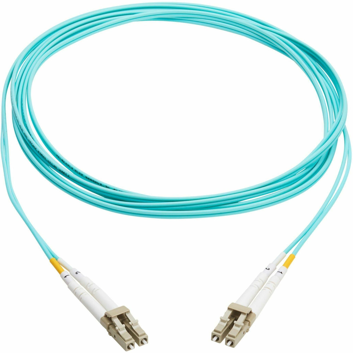 Eaton Tripp Lite Series 10Gb Duplex Multimode 50/125 OM3 OFNP Fiber Patch Cable (LC/LC) - Aqua, 3 m (9.8 ft.), TAA — N820-03M-TAA