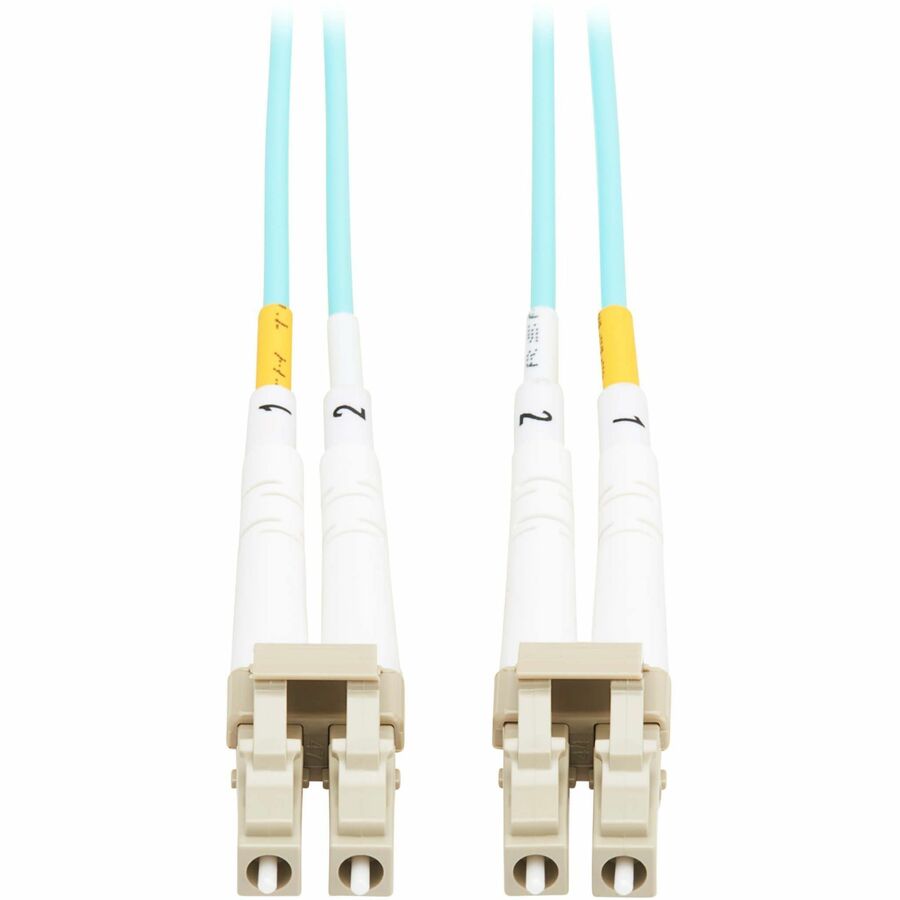 Eaton Tripp Lite Series 10Gb Duplex Multimode 50/125 OM3 OFNP Fiber Patch Cable (LC/LC) - Aqua, 3 m (9.8 ft.), TAA — N820-03M-TAA
