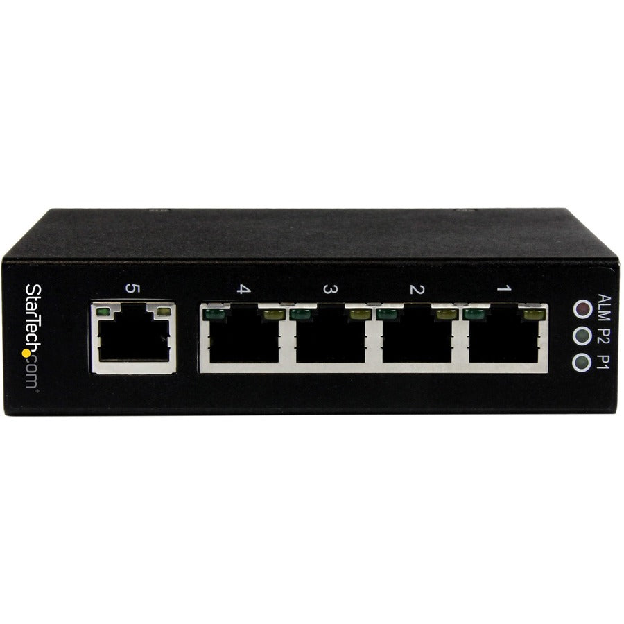 StarTech.com 5 Port Unmanaged Industrial Gigabit Ethernet Switch - DIN Rail / Wall-Mountable — IES51000