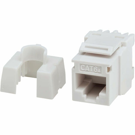 Eaton Tripp Lite Series Cat6a Keystone Jacks, 25 Pack - 4PPoE Compliant, 110/Krone, 568A/B, RJ45 Ethernet, White, TAA — N238-025-WH-6A