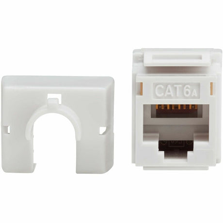 Eaton Tripp Lite Series Cat6a Keystone Jacks, 25 Pack - 4PPoE Compliant, 110/Krone, 568A/B, RJ45 Ethernet, White, TAA — N238-025-WH-6A