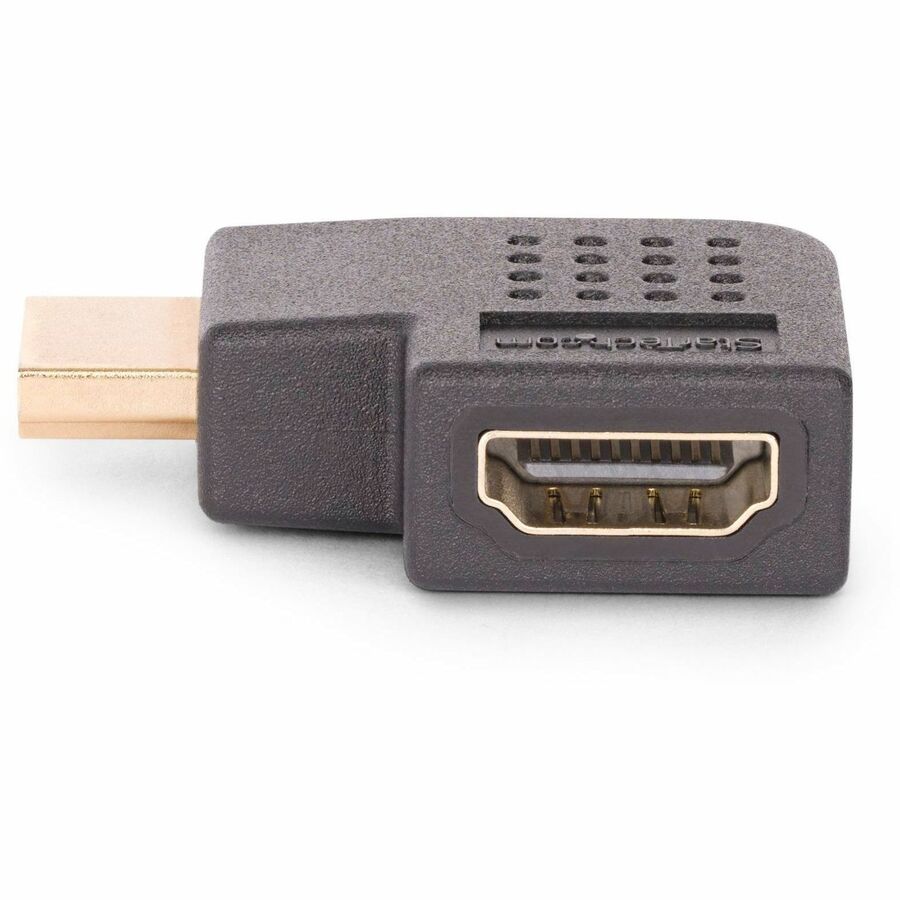 StarTech.com Right Angle HDMI 2.0 Adapter, Male to Female, Horizontal 90-Degree Angled HDMI Port Saver, 4K 60Hz, High Speed HDMI Connector Extension — HDMI2HDMIMFRA