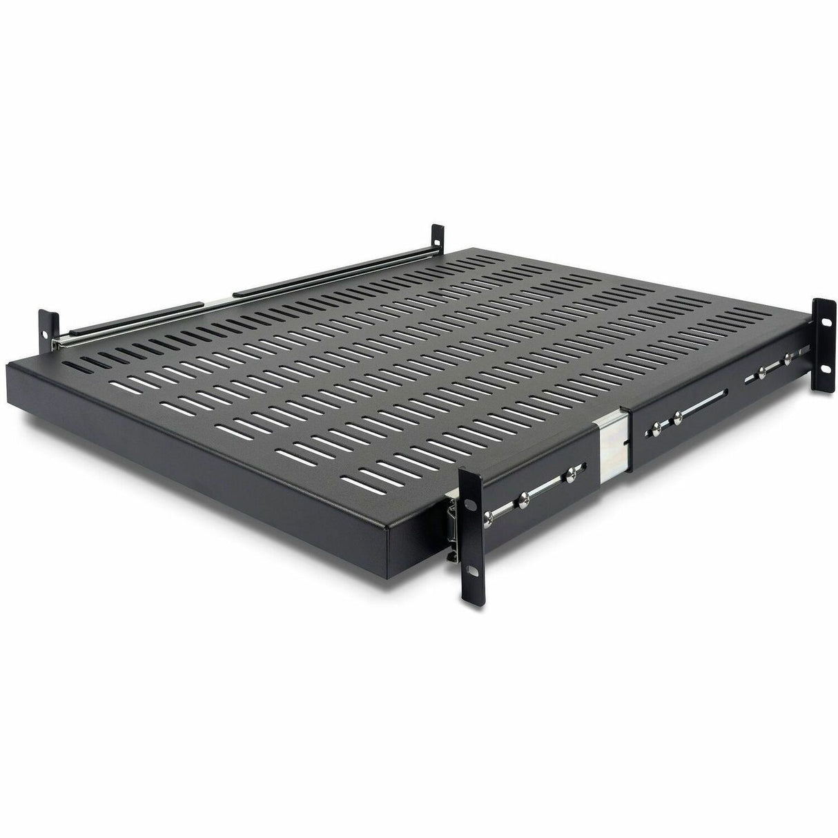 StarTech.com 2U 20 to 30in Adjustable Mounting Depth Vented Sliding Rack Mount Shelf - 50lbs / 22.7kg - 24in Deep — UNISLDSHF19