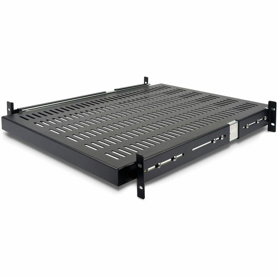 StarTech.com 2U 20 to 30in Adjustable Mounting Depth Vented Sliding Rack Mount Shelf - 50lbs / 22.7kg - 24in Deep — UNISLDSHF19