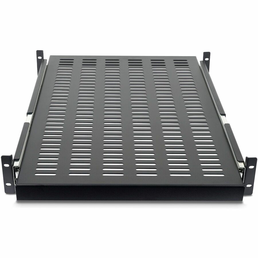StarTech.com 2U 20 to 30in Adjustable Mounting Depth Vented Sliding Rack Mount Shelf - 50lbs / 22.7kg - 24in Deep — UNISLDSHF19