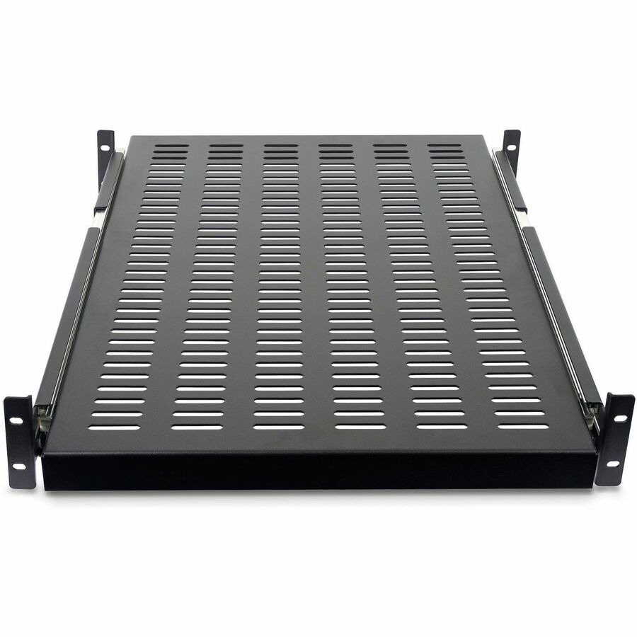 StarTech.com 2U 20 to 30in Adjustable Mounting Depth Vented Sliding Rack Mount Shelf - 50lbs / 22.7kg - 24in Deep — UNISLDSHF19