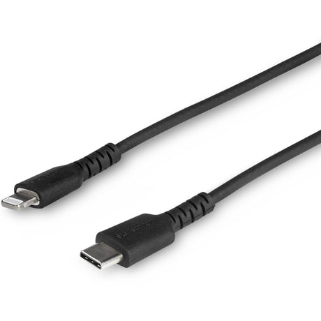 StarTech.com 3 foot/1m Durable Black USB-C to Lightning Cable, Rugged Heavy Duty Charging/Sync Cable for Apple iPhone/iPad MFi Certified — RUSBCLTMM1MB