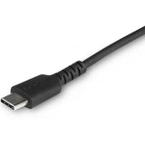 StarTech.com 3 foot/1m Durable Black USB-C to Lightning Cable, Rugged Heavy Duty Charging/Sync Cable for Apple iPhone/iPad MFi Certified — RUSBCLTMM1MB