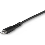 StarTech.com 3 foot/1m Durable Black USB-C to Lightning Cable, Rugged Heavy Duty Charging/Sync Cable for Apple iPhone/iPad MFi Certified — RUSBCLTMM1MB
