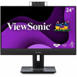 ViewSonic VG2457V 24 Inch 1080p Video Conference Docking Monitor with Windows Hello Compatible IR Webcam, Advanced Ergonomics, and 90W USB C for Home and Office — VG2457V