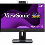ViewSonic VG2457V 24 Inch 1080p Video Conference Docking Monitor with Windows Hello Compatible IR Webcam, Advanced Ergonomics, and 90W USB C for Home and Office — VG2457V