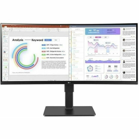 LG Ultrawide 34BQ77QE-B 34" Class UWQHD Curved Screen LED Monitor - 21:9 - Textured Black — 34BQ77QE-B
