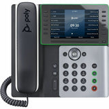 Poly Edge E550 IP Phone - Corded - Corded/Cordless - Bluetooth, Wi-Fi, NFC - 3 Multiple Conferencing - Desktop, Wall Mountable - White, Midnight Blue — 82M91AA