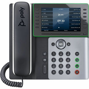 Poly Edge E550 IP Phone - Corded - Corded/Cordless - Bluetooth, Wi-Fi, NFC - 3 Multiple Conferencing - Desktop, Wall Mountable - White, Midnight Blue — 82M91AA