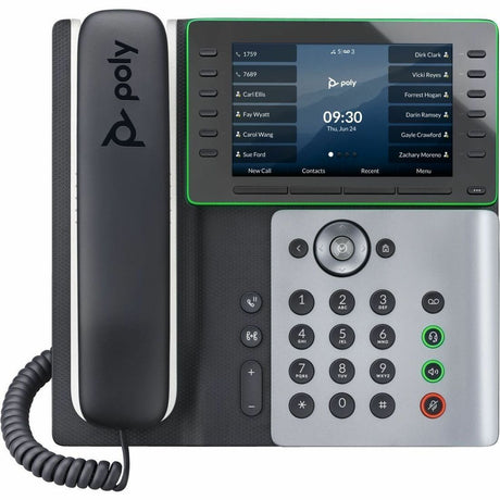 Poly Edge E550 IP Phone - Corded - Corded/Cordless - Bluetooth, Wi-Fi, NFC - 3 Multiple Conferencing - Desktop, Wall Mountable - White, Midnight Blue — 82M91AA